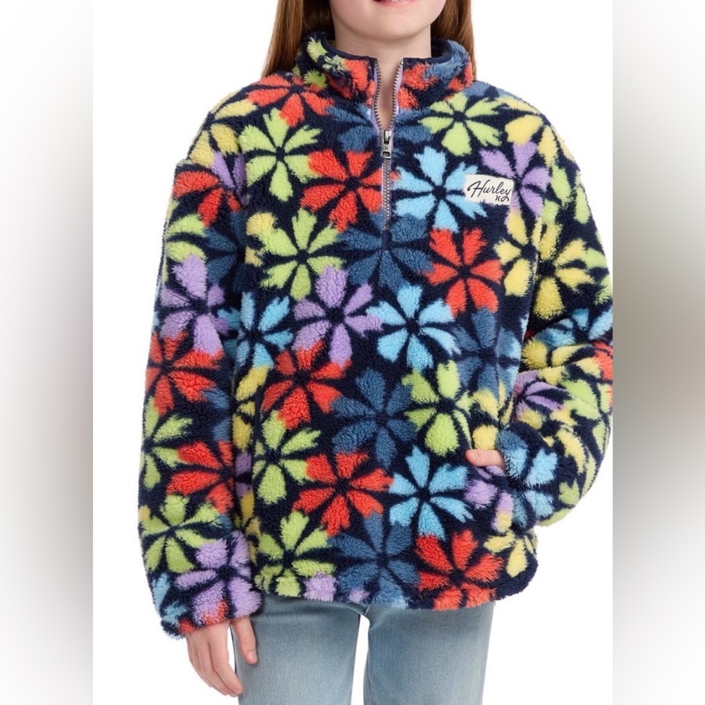 Hurley Girls Fleece Quarter Zip Pullover
